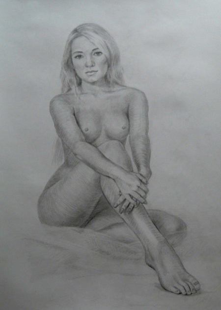 Рисунки карандашом девушки ню