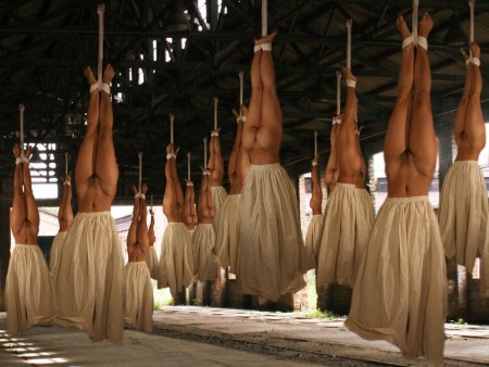 Голые женщины вниз головой