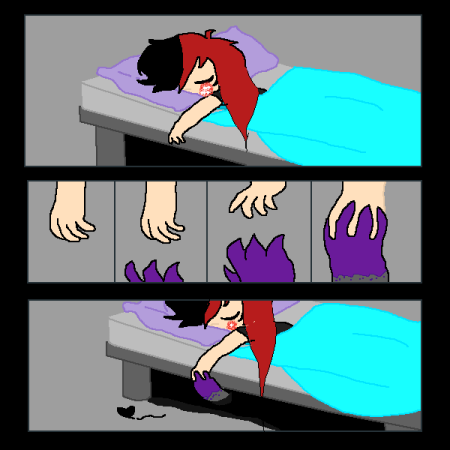 Хентай застряла под кроватью