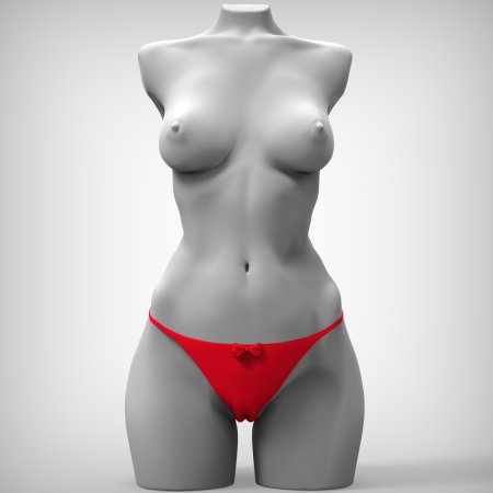 Красивый голый женский торс