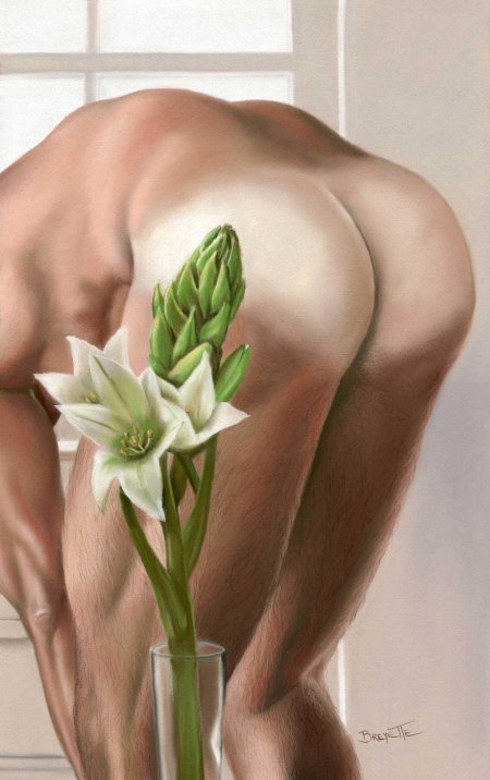 Эротические цветы для девушки ню