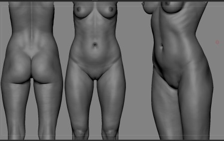 3d скан голого женского тела