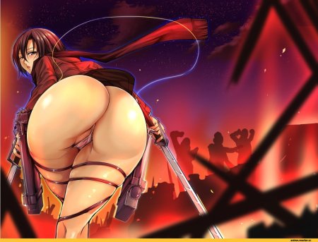 Микаса из аниме атака титанов хентай