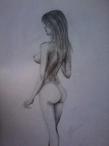 Рисунки карандашом голых женщин