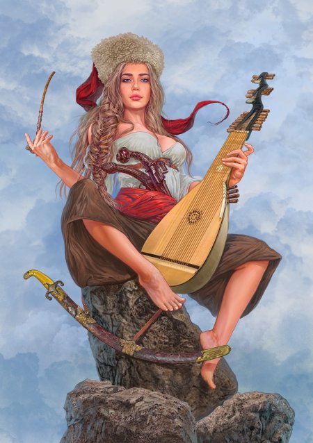 Русская девушка арт