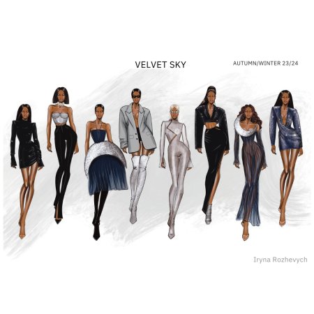 Фэшн иллюстрация классический стиль