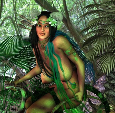 Голые девчонки в джунглях