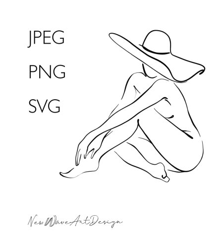 Девушка в шляпе рисунок