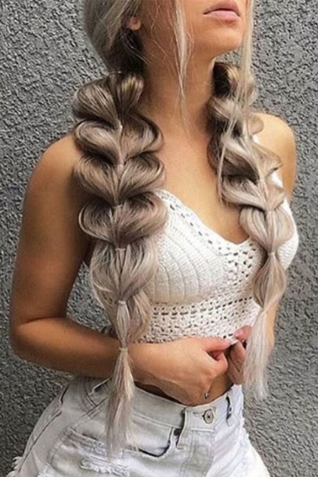 Коса Bubble Braid.