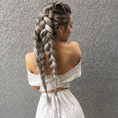 Коса колосок с канекалоном