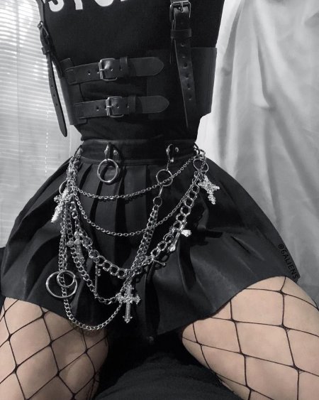 Goth outfit Грандж 2020 юбка