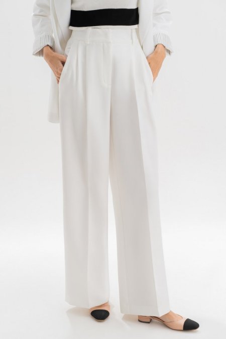 Белые брюки палаццо