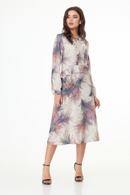 Платье anelli 1008 бежевый