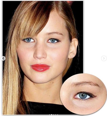 Дженнифер Лоуренс нависшее веко