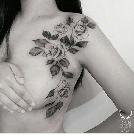 Тату на плече женские