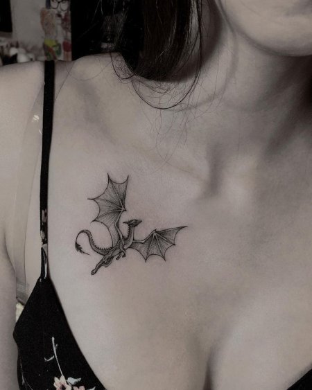 Тату на ключицах для девушек