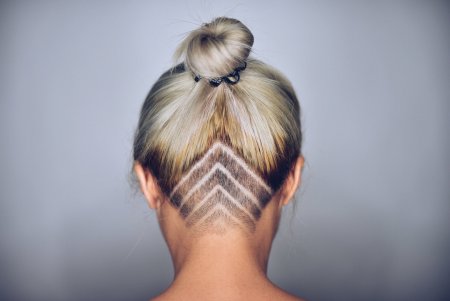 Стрижка на затылке у девушек
