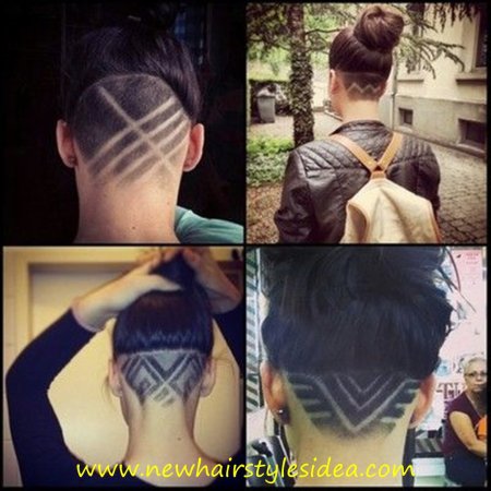 Стрижка боб каре с выбритым затылком