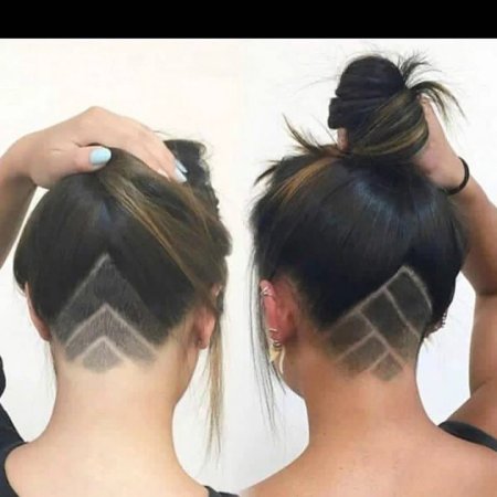 Стрижка Боб каре с выбритым затылком