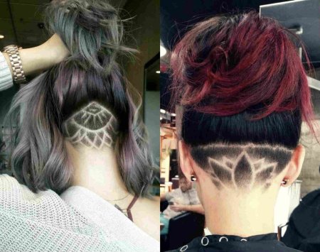 Причёски с выбритым затылком женские