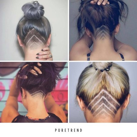 Стрижки на длинные волосы с выбритым затылком