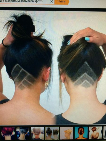 Стрижка боб каре с выбритым затылком