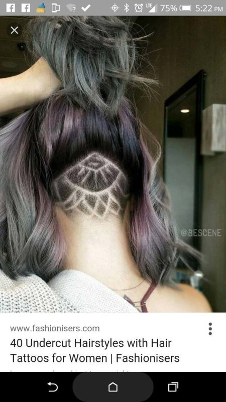 Прическа с выбритым затылком