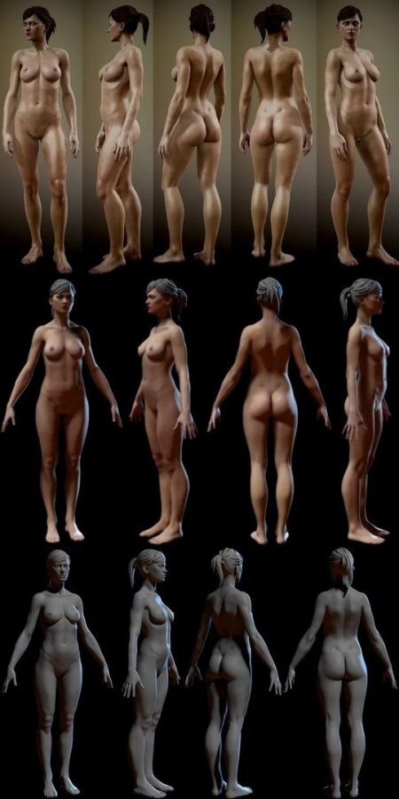3d моделирование голых женщин