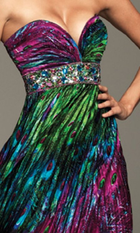 Платье павлин