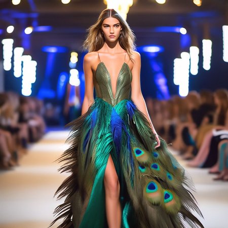 Платье павлин