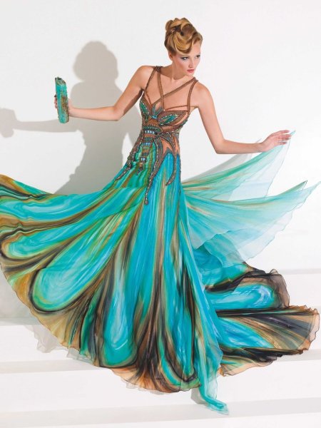 Платье павлин peacock dress