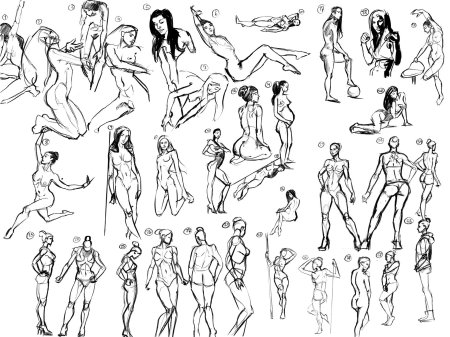 Эротичные позы для рисования