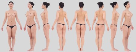 Фигура женщины с разных ракурсов