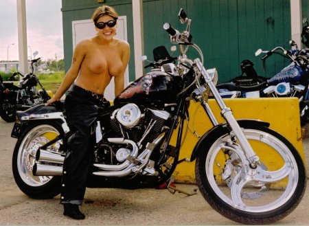 Девушка секси харлей.дэвидсон