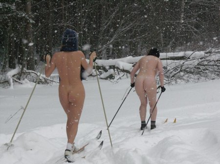 Порно голышом на лыжах