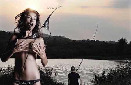 Девушка на рыбалке