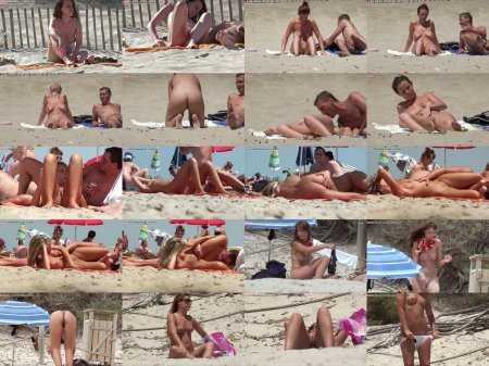 На пляже нудистов
