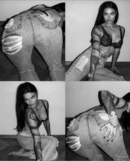 Рваные джинсы на попе