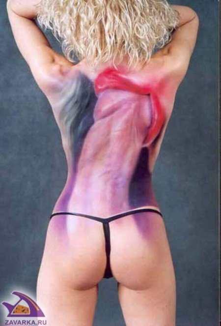 Бодиарт женский на теле