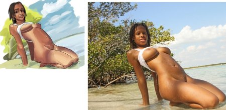 Девушка негритянка