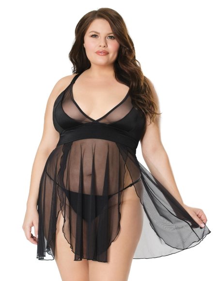 Прозрачные пеньюары для полненьких