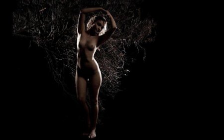Голые женщины на темном фоне