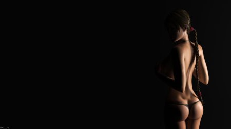 Девушка на черном фоне