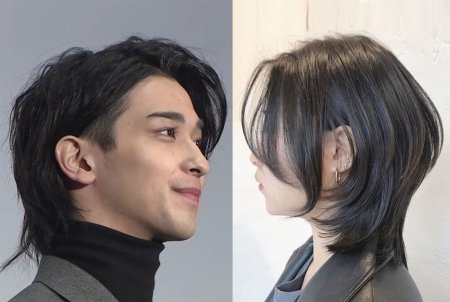 Стрижка корейская маллет