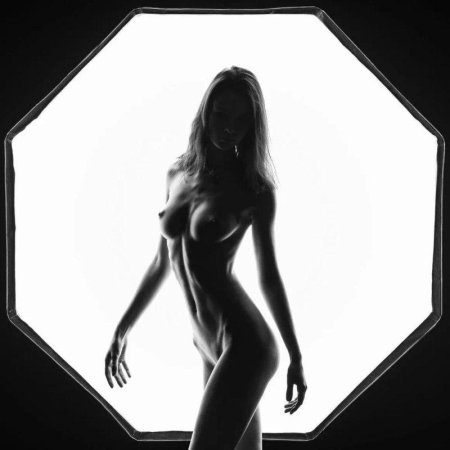 Силуэт голой девушки