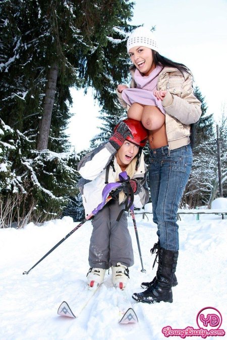Порно на горнолыжном курорте