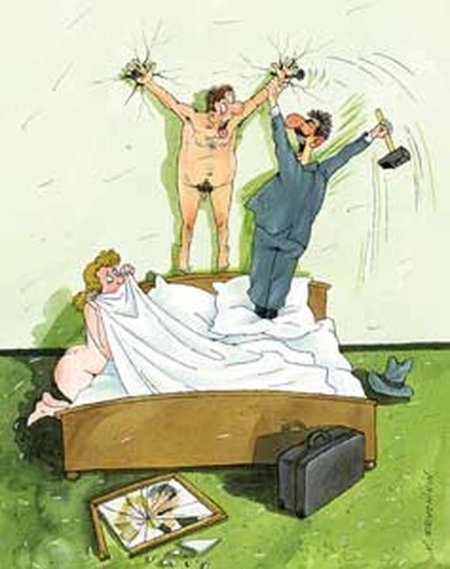 Карикатуры ню