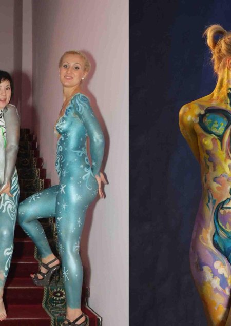 Бодиарт девушки без одежды