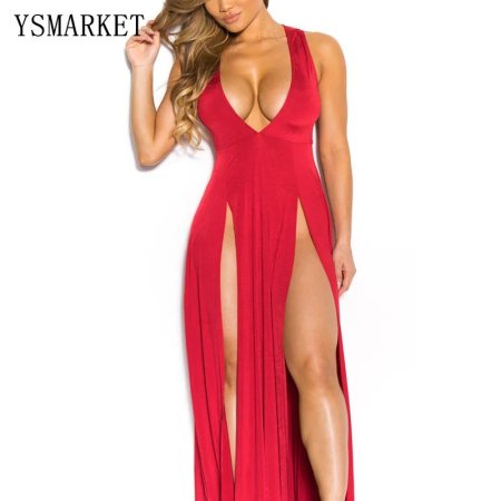 Платье с большим разрезом