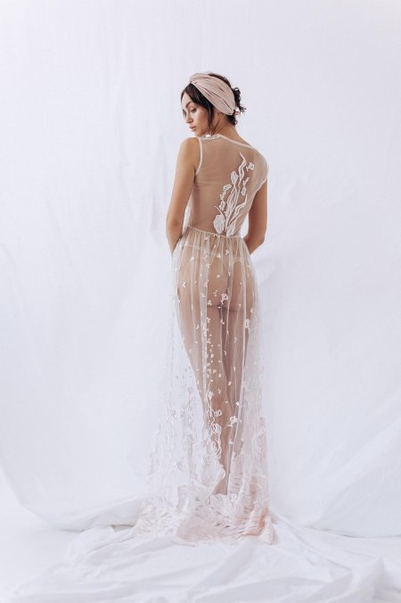 Прозрачное свадебное платье